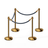 Crown Top Post and Rope Stanchion Kit - Montour Line - Crowd Control Warehouse