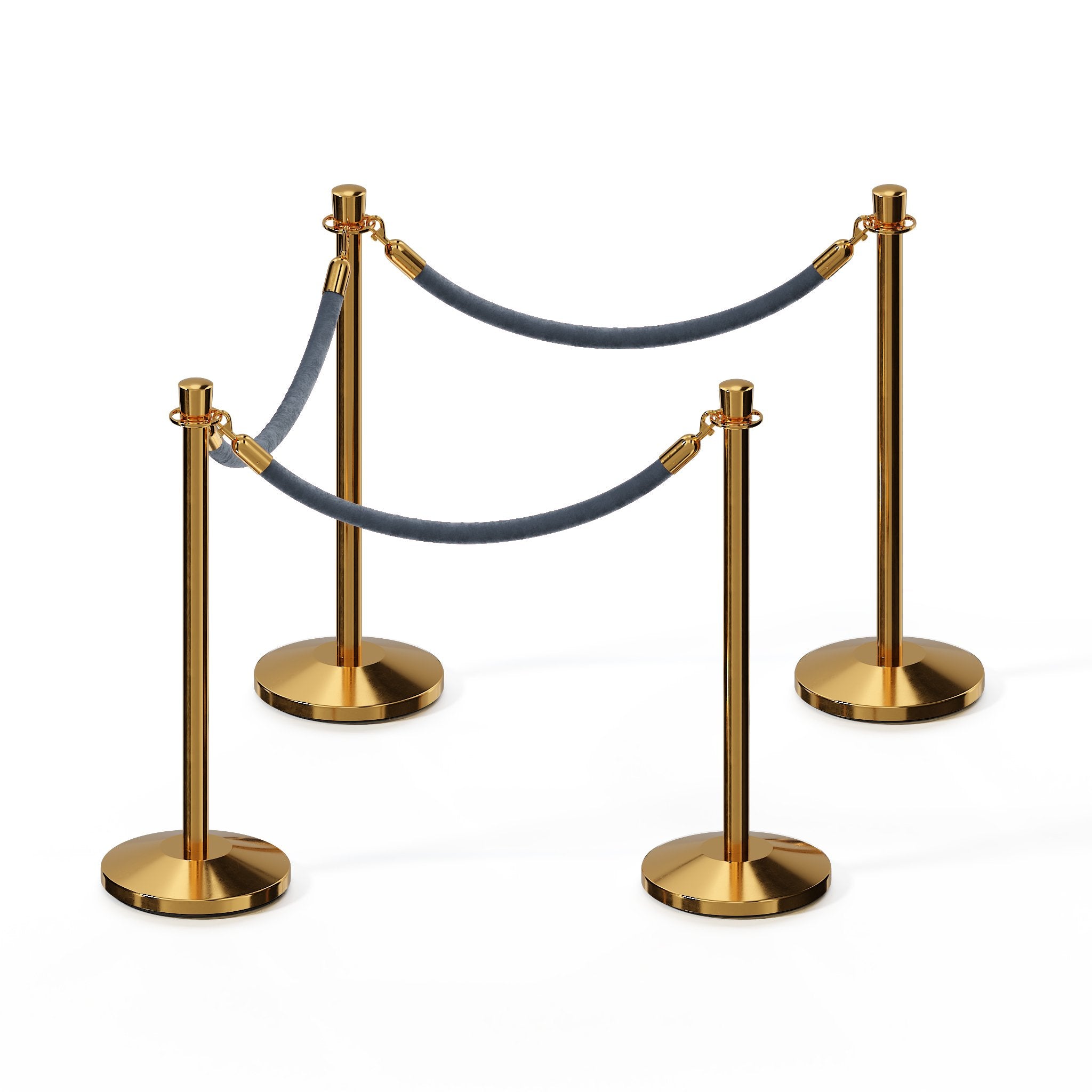 Crown Top Post and Rope Stanchion Kit - Montour Line - Crowd Control Warehouse