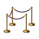 Crown Top Post and Rope Stanchion Kit - Montour Line - Crowd Control Warehouse