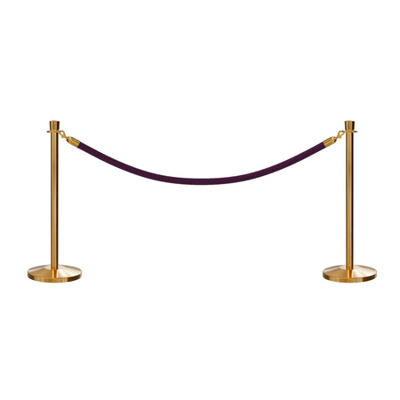 Crown Top Post and Rope Stanchion Kit - Montour Line - Crowd Control Warehouse