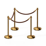 Crown Top Post and Rope Stanchion Kit - Montour Line - Crowd Control Warehouse