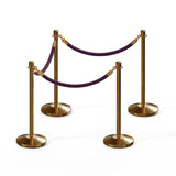 Crown Top Post and Rope Stanchion Kit - Montour Line - Crowd Control Warehouse