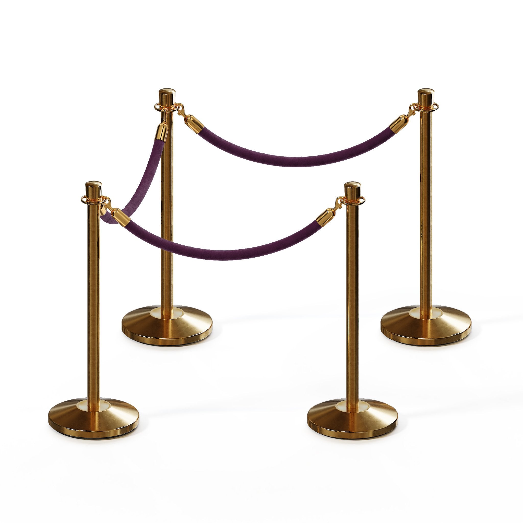 Crown Top Post and Rope Stanchion Kit - Montour Line - Crowd Control Warehouse