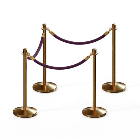 Crown Top Post and Rope Stanchion Kit - Montour Line - Crowd Control Warehouse