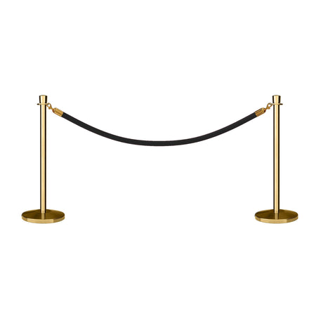 Crown Top Post and Rope Stanchion Kit - Montour Line - Crowd Control Warehouse