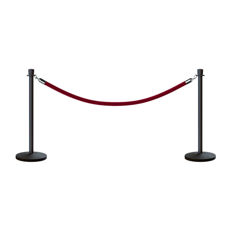 Crown Top Post and Rope Stanchion Kit - Montour Line - Crowd Control Warehouse