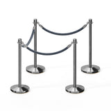 Crown Top Post and Rope Stanchion Kit - Montour Line - Crowd Control Warehouse
