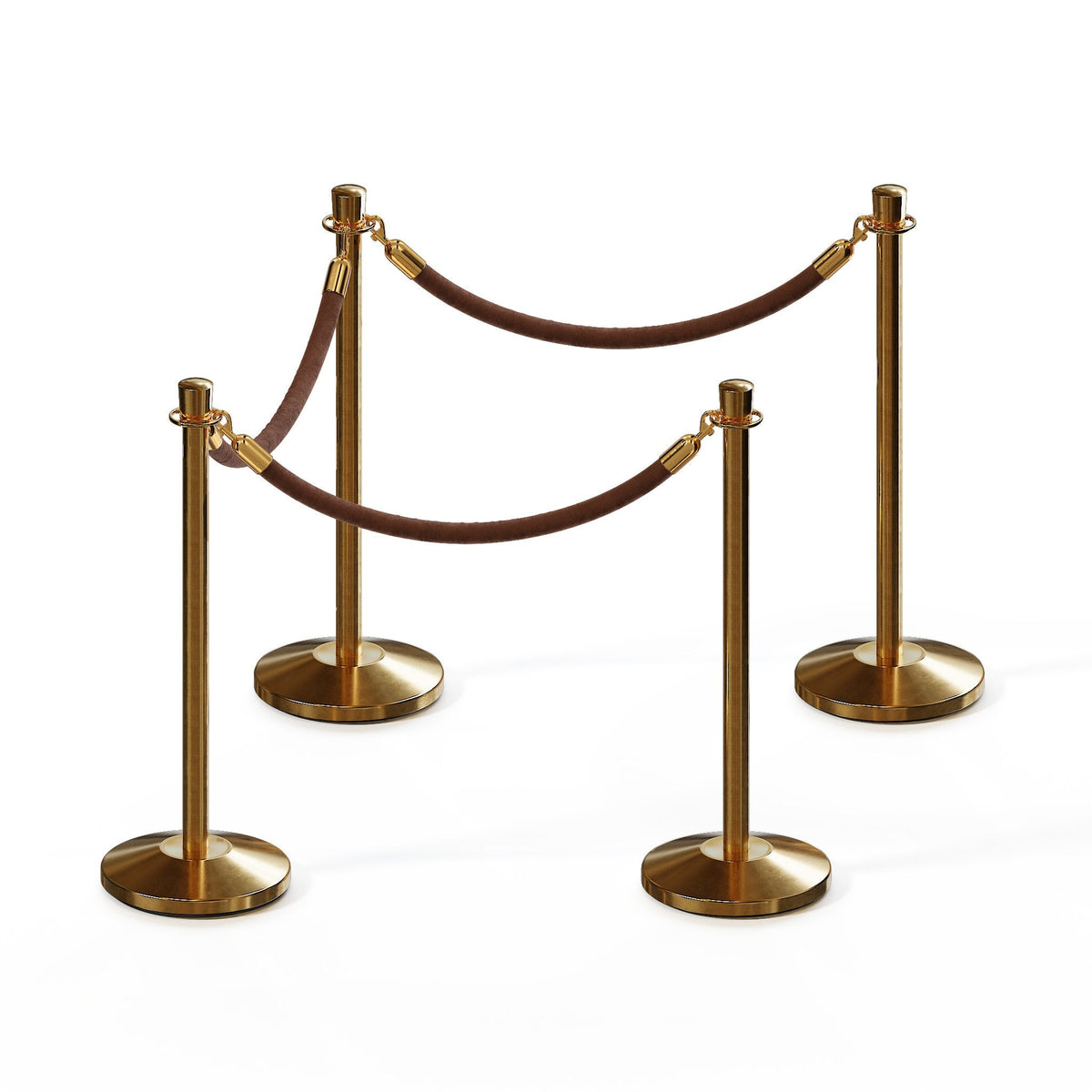 Crown Top Post and Rope Stanchion Kit - Montour Line - Crowd Control Warehouse