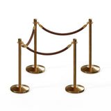 Crown Top Post and Rope Stanchion Kit - Montour Line - Crowd Control Warehouse