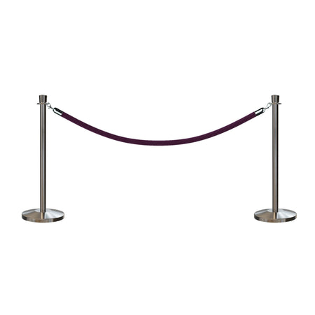 Crown Top Post and Rope Stanchion Kit - Montour Line - Crowd Control Warehouse