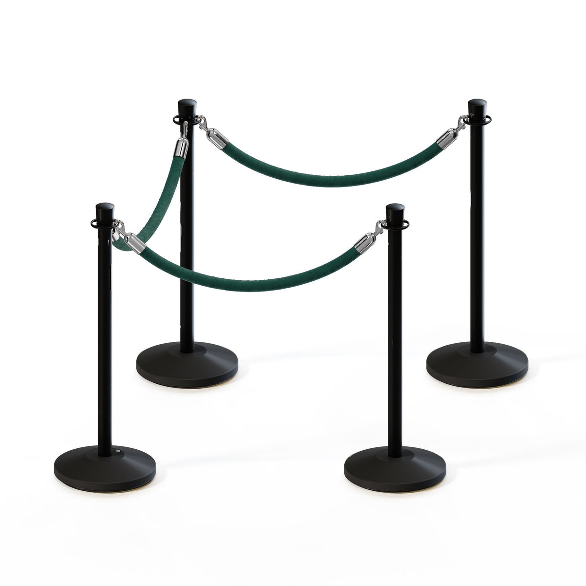 Crown Top Post and Rope Stanchion Kit - Montour Line - Crowd Control Warehouse