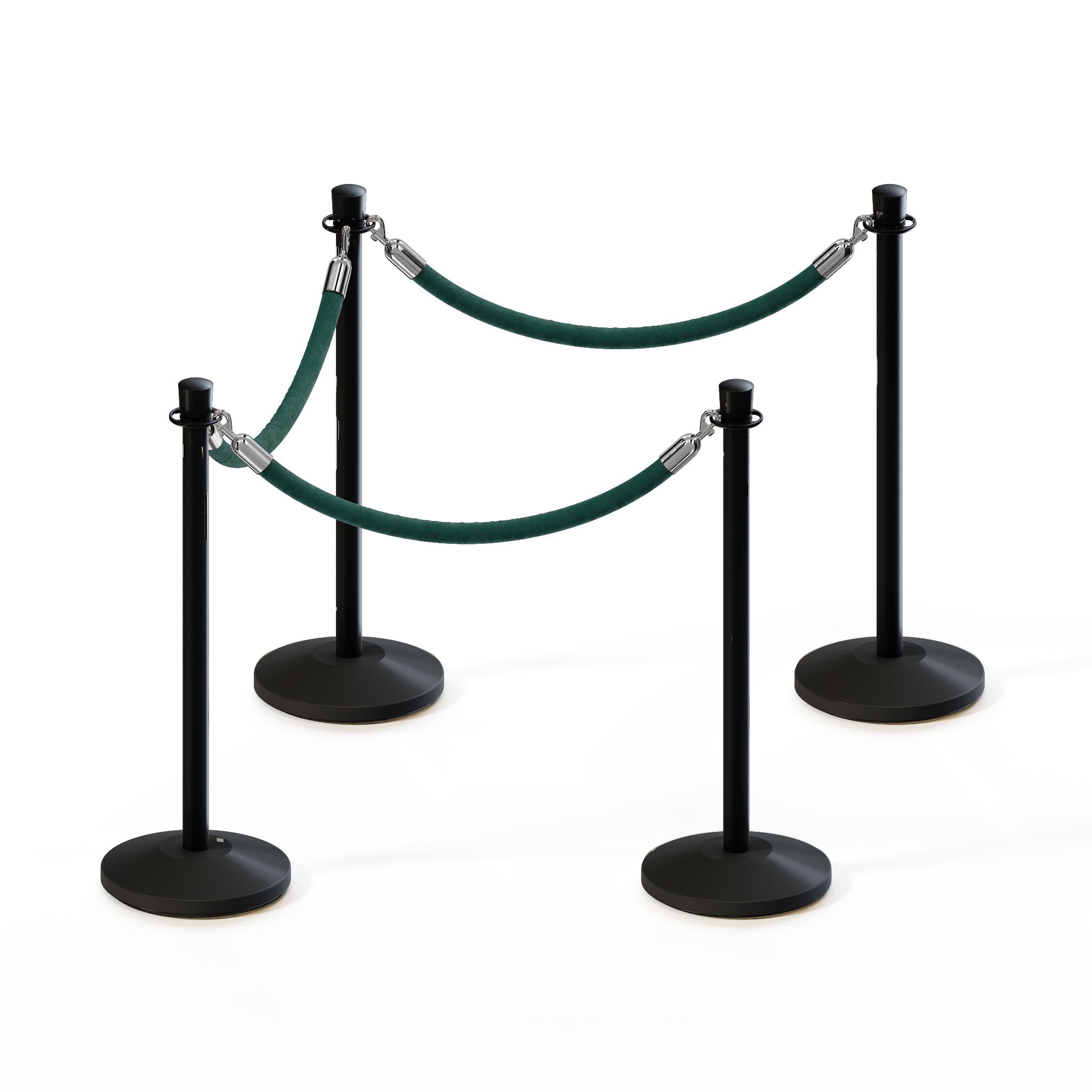 Crown Top Post and Rope Stanchion Kit - Montour Line - Crowd Control Warehouse
