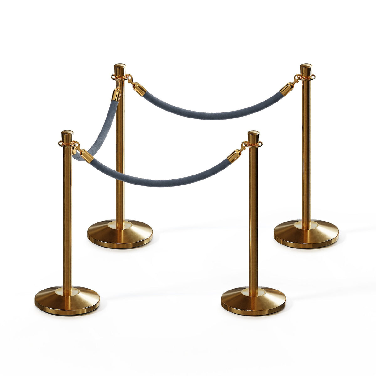 Crown Top Post and Rope Stanchion Kit - Montour Line - Crowd Control Warehouse