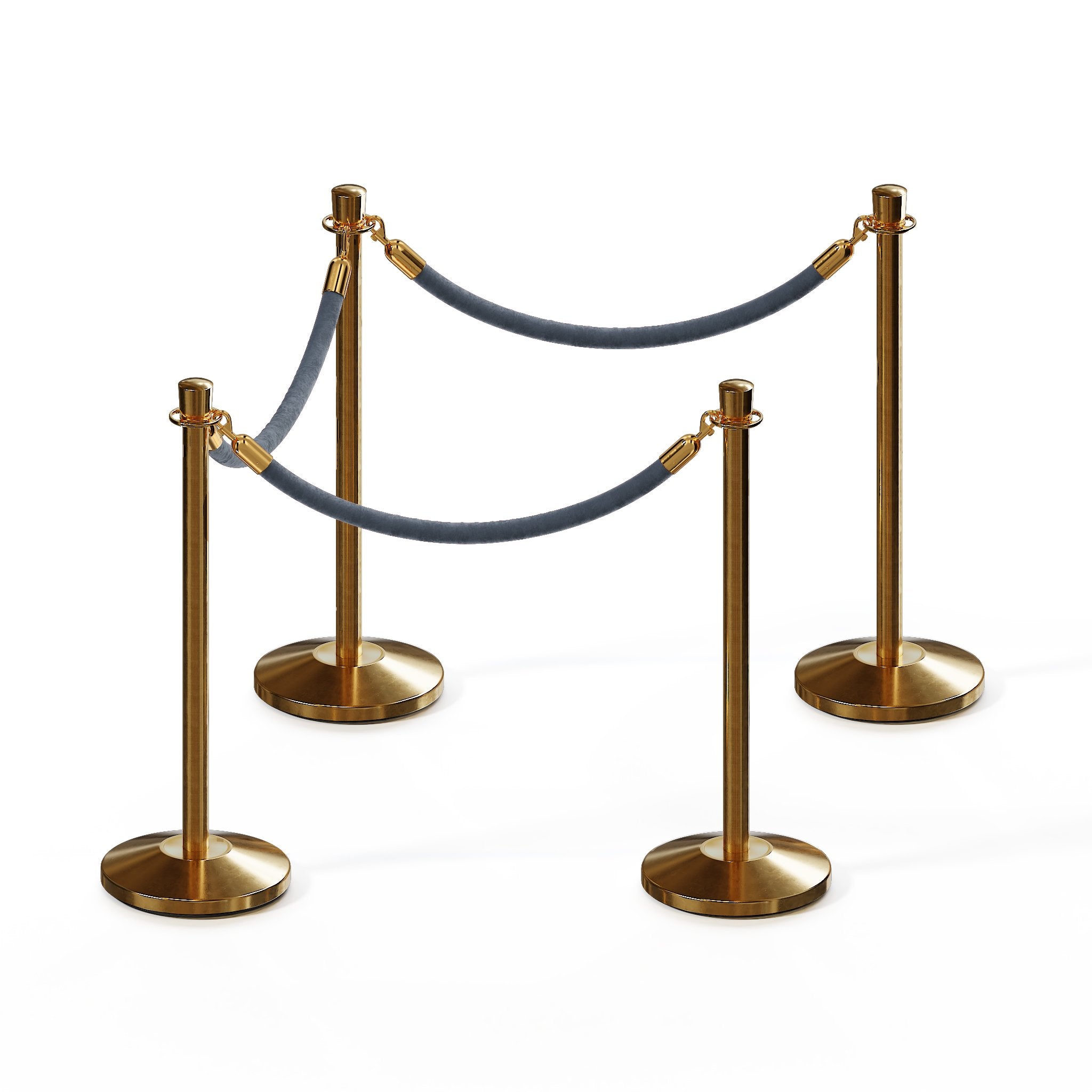 Crown Top Post and Rope Stanchion Kit - Montour Line - Crowd Control Warehouse