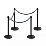 Crown Top Post and Rope Stanchion Kit - Montour Line - Crowd Control Warehouse