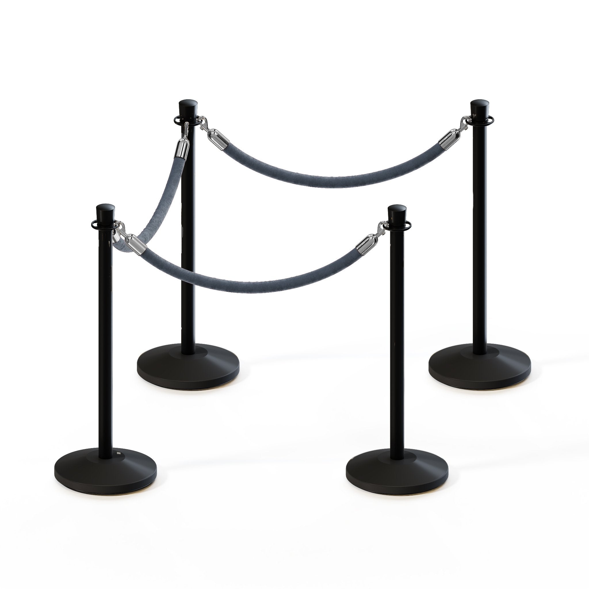 Crown Top Post and Rope Stanchion Kit - Montour Line - Crowd Control Warehouse