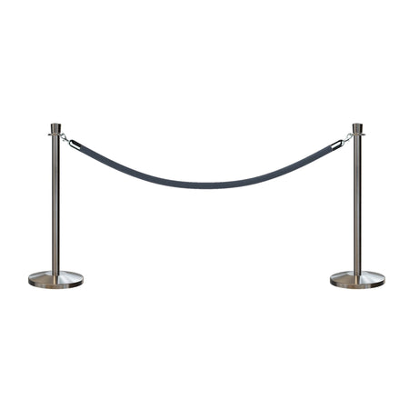 Crown Top Post and Rope Stanchion Kit - Montour Line - Crowd Control Warehouse