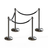 Crown Top Post and Rope Stanchion Kit - Montour Line - Crowd Control Warehouse