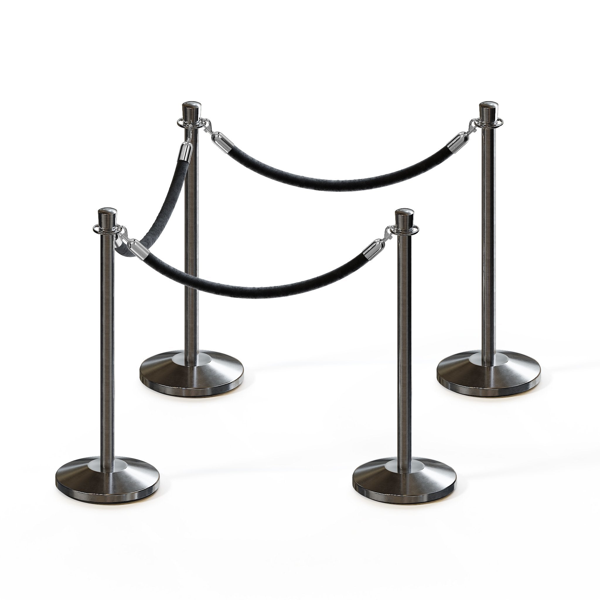 Crown Top Post and Rope Stanchion Kit - Montour Line - Crowd Control Warehouse