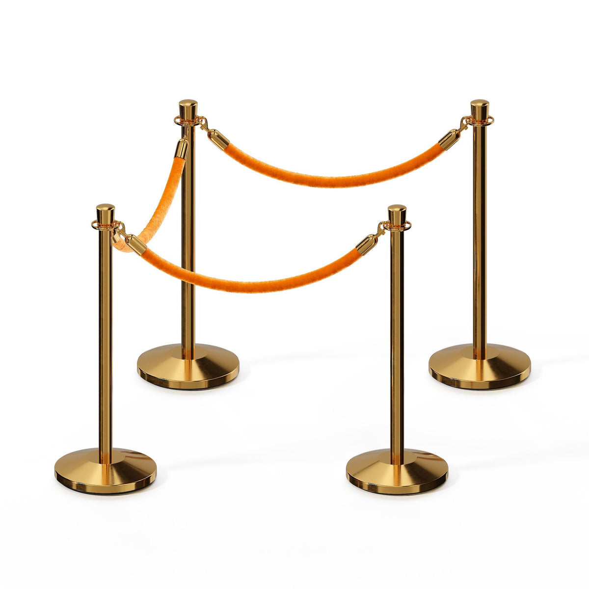Crown Top Post and Rope Stanchion Kit - Montour Line - Crowd Control Warehouse