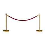 Crown Top Post and Rope Stanchion Kit - Montour Line - Crowd Control Warehouse