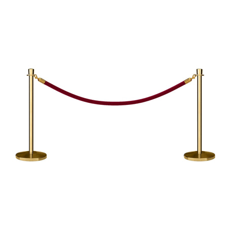 Crown Top Post and Rope Stanchion Kit - Montour Line - Crowd Control Warehouse