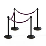 Crown Top Post and Rope Stanchion Kit - Montour Line - Crowd Control Warehouse