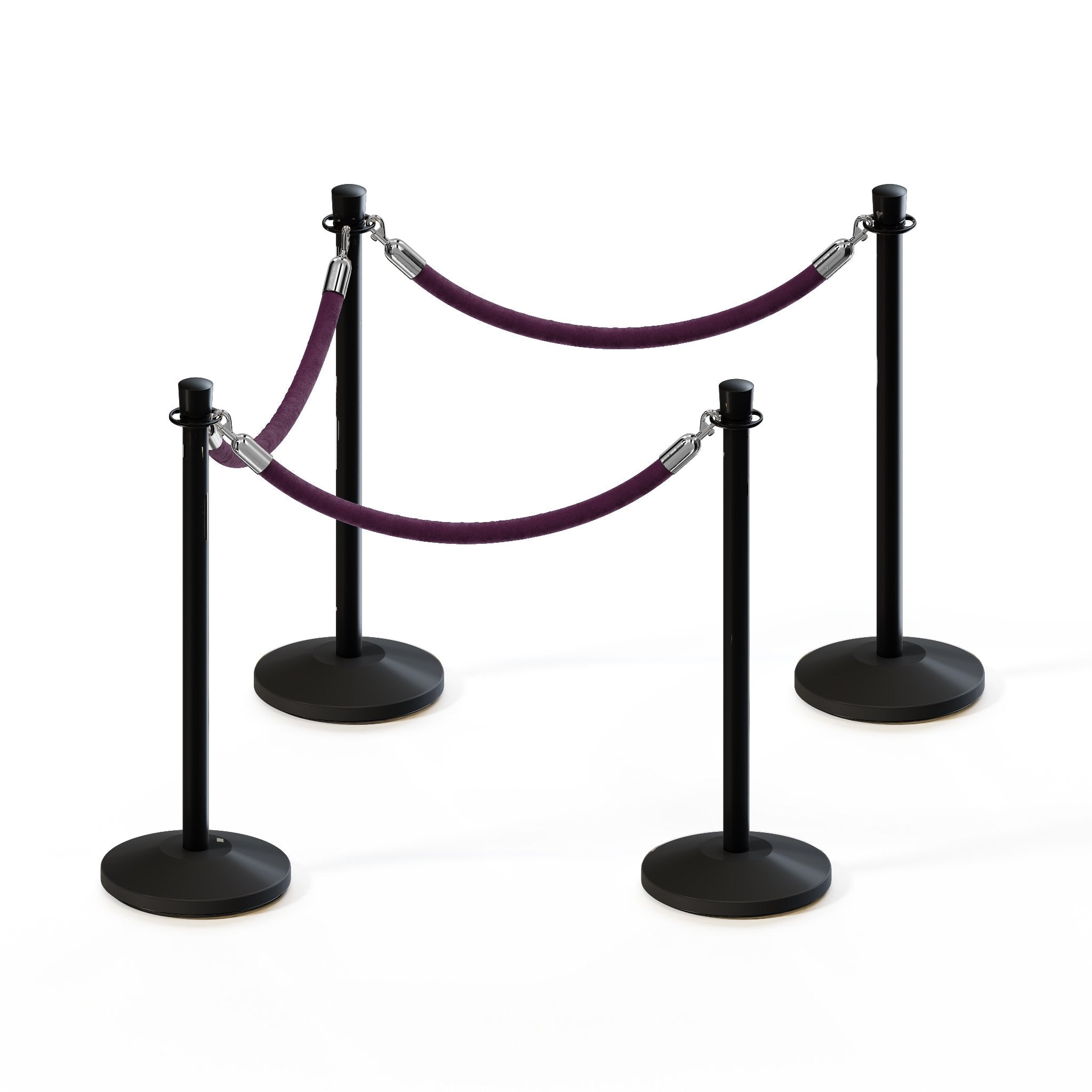 Crown Top Post and Rope Stanchion Kit - Montour Line - Crowd Control Warehouse