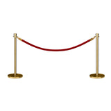 Crown Top Post and Rope Stanchion Kit - Montour Line - Crowd Control Warehouse