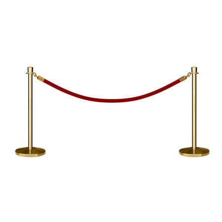 Crown Top Post and Rope Stanchion Kit - Montour Line - Crowd Control Warehouse