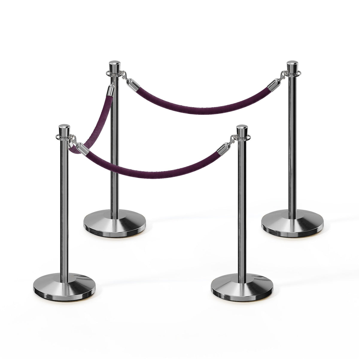Crown Top Post and Rope Stanchion Kit - Montour Line - Crowd Control Warehouse