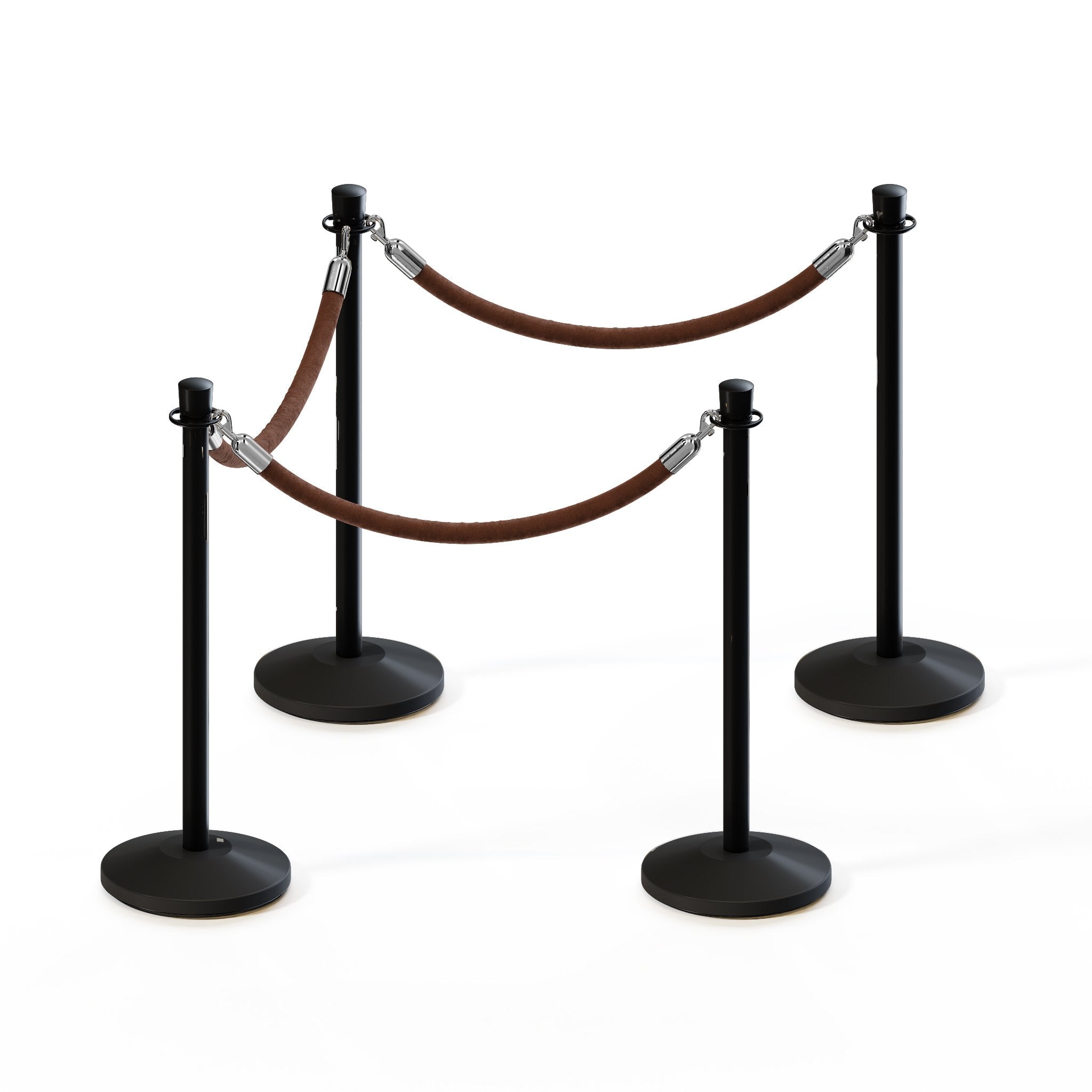 Crown Top Post and Rope Stanchion Kit - Montour Line - Crowd Control Warehouse