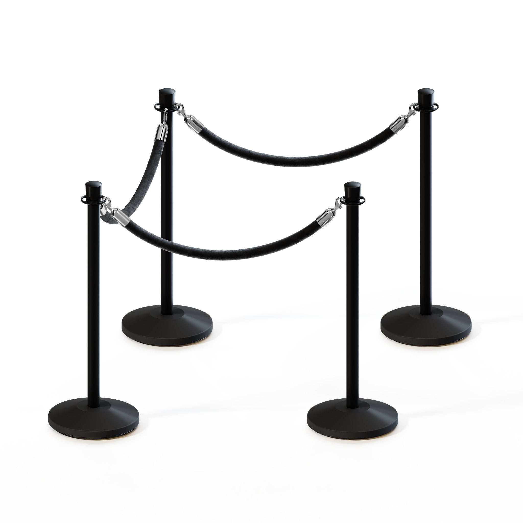 Crown Top Post and Rope Stanchion Kit - Montour Line - Crowd Control Warehouse