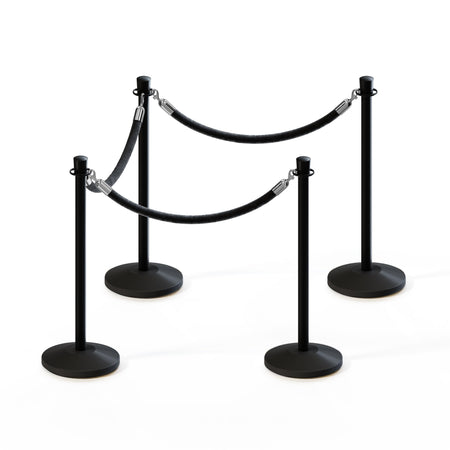Crown Top Post and Rope Stanchion Kit - Montour Line - Crowd Control Warehouse
