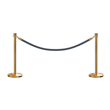 Crown Top Post and Rope Stanchion Kit - Montour Line - Crowd Control Warehouse