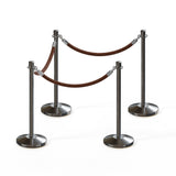 Crown Top Post and Rope Stanchion Kit - Montour Line - Crowd Control Warehouse