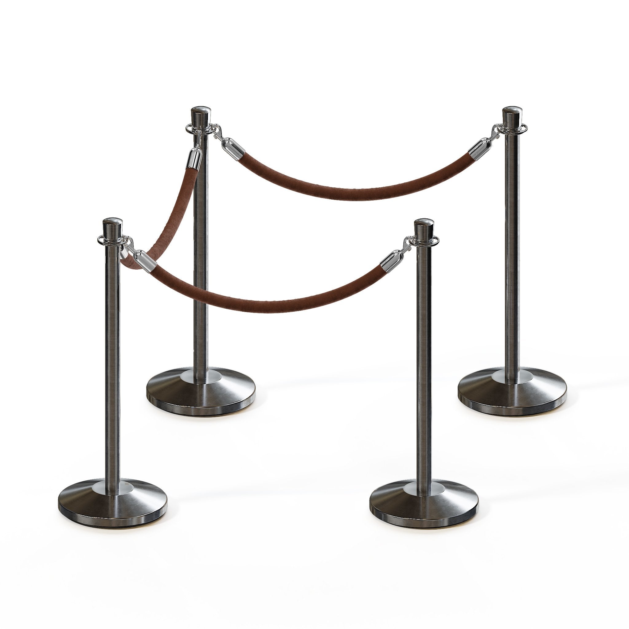 Crown Top Post and Rope Stanchion Kit - Montour Line - Crowd Control Warehouse