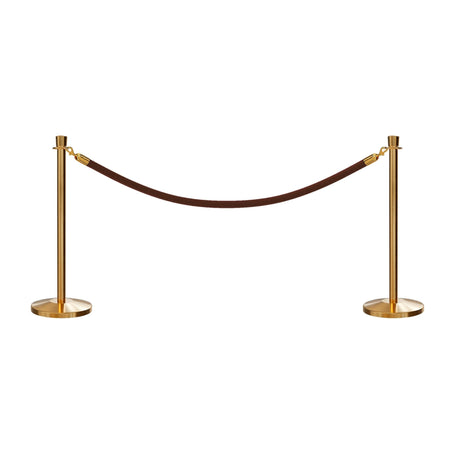 Crown Top Post and Rope Stanchion Kit - Montour Line - Crowd Control Warehouse