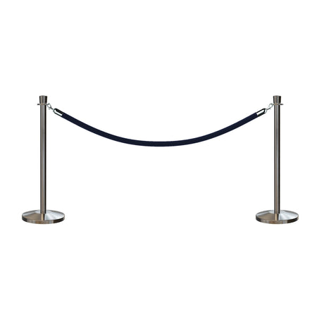 Crown Top Post and Rope Stanchion Kit - Montour Line - Crowd Control Warehouse