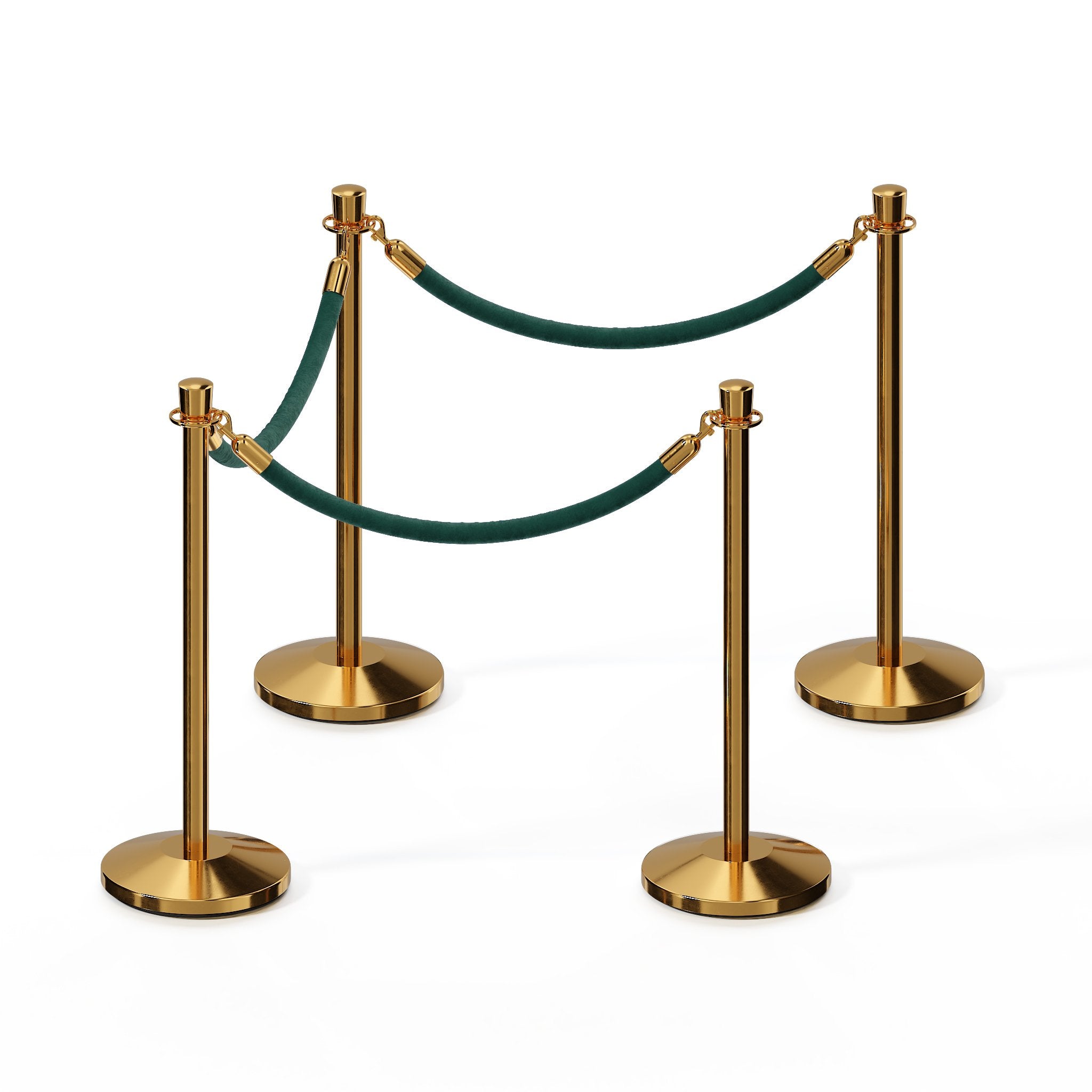 Crown Top Post and Rope Stanchion Kit - Montour Line - Crowd Control Warehouse