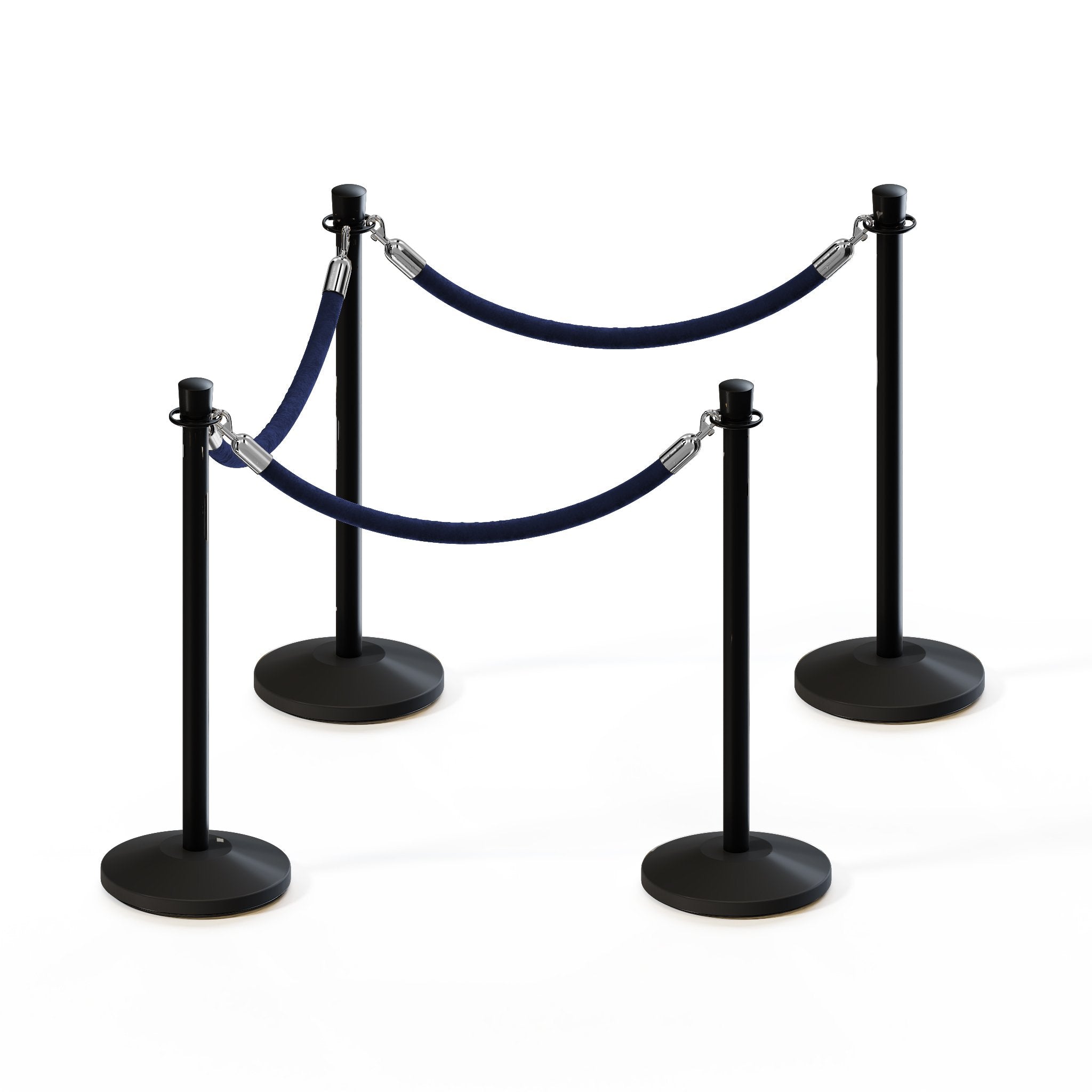 Crown Top Post and Rope Stanchion Kit - Montour Line - Crowd Control Warehouse