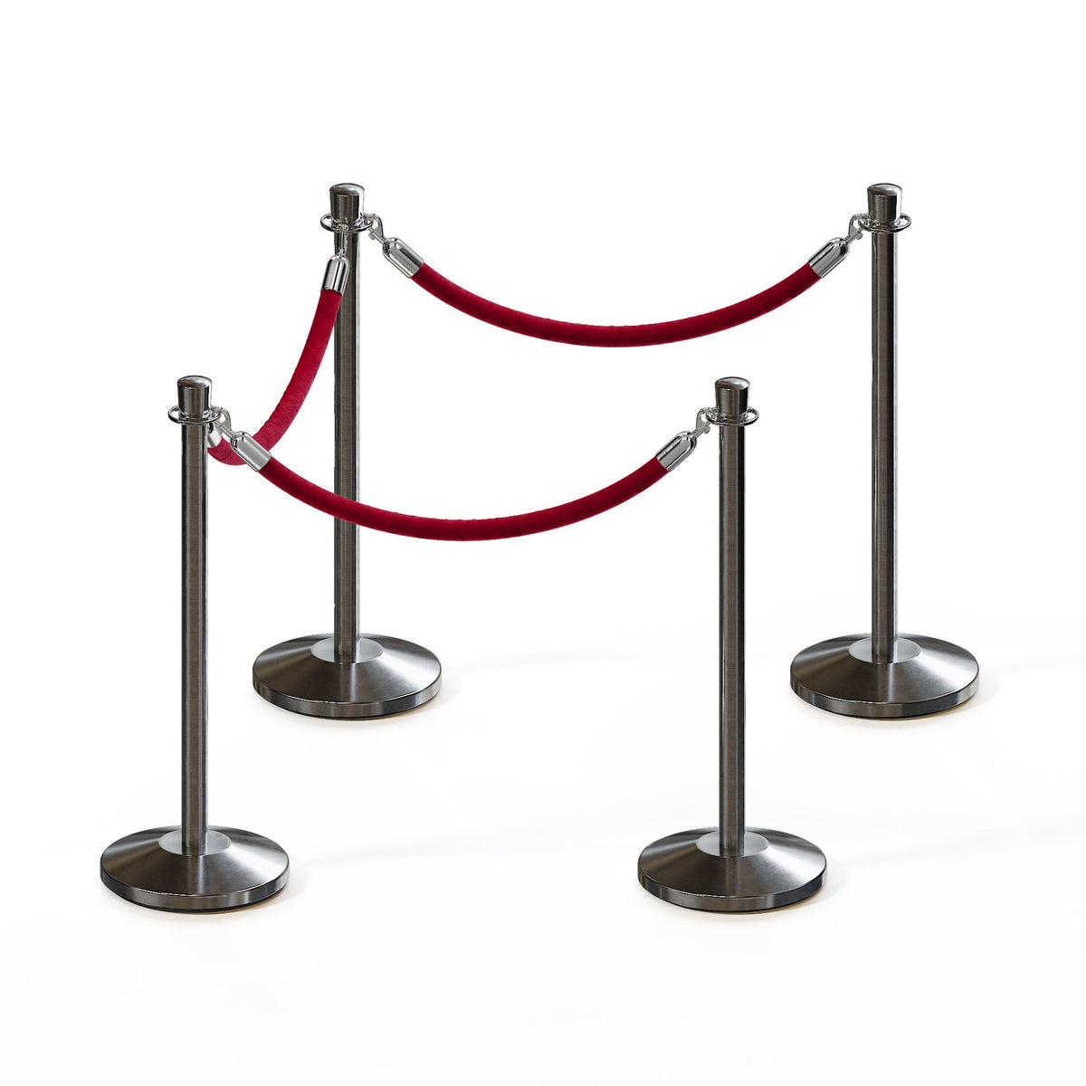 Crown Top Post and Rope Stanchion Kit - Montour Line - Crowd Control Warehouse