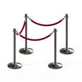 Crown Top Post and Rope Stanchion Kit - Montour Line - Crowd Control Warehouse