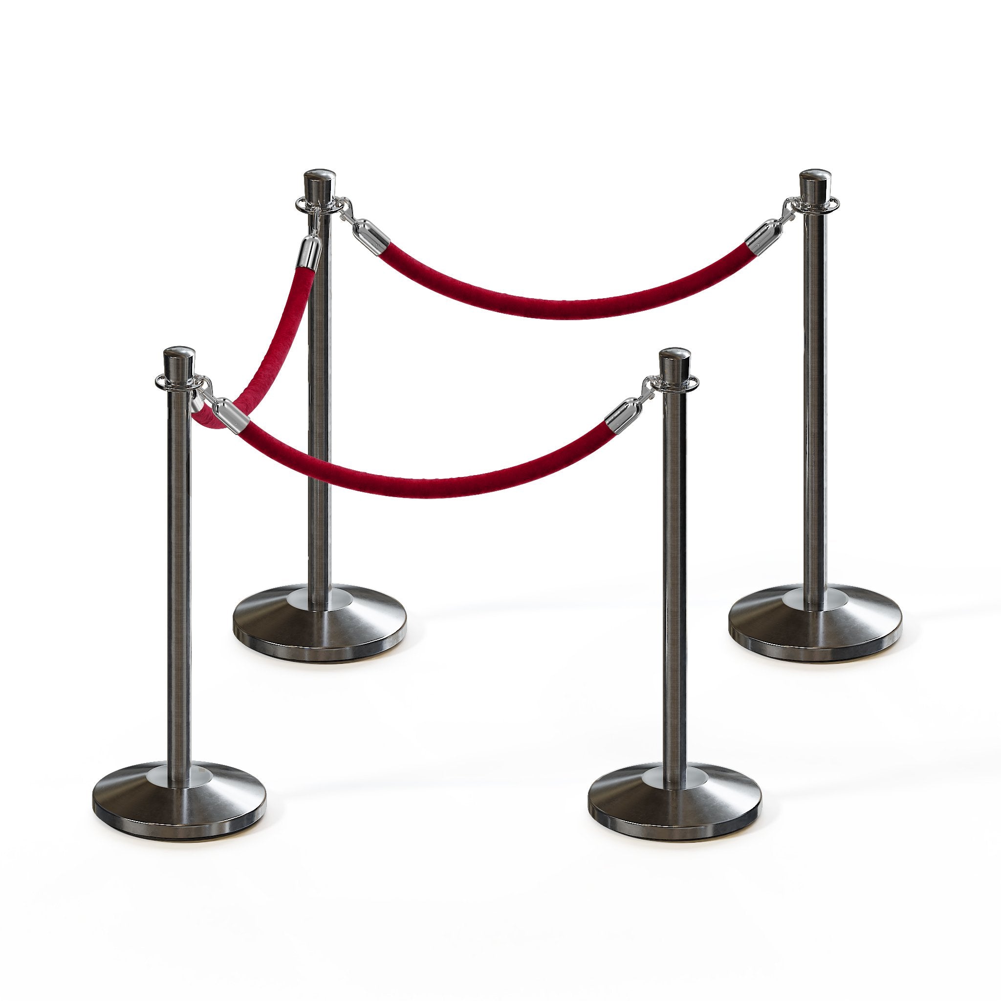 Crown Top Post and Rope Stanchion Kit - Montour Line - Crowd Control Warehouse