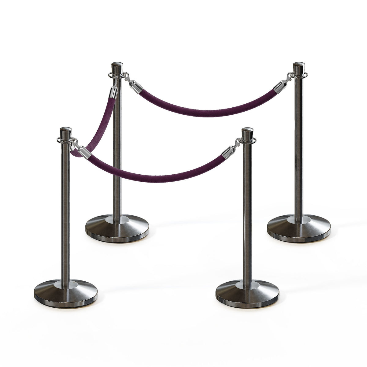 Crown Top Post and Rope Stanchion Kit - Montour Line - Crowd Control Warehouse