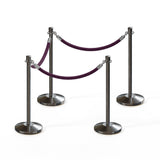 Crown Top Post and Rope Stanchion Kit - Montour Line - Crowd Control Warehouse