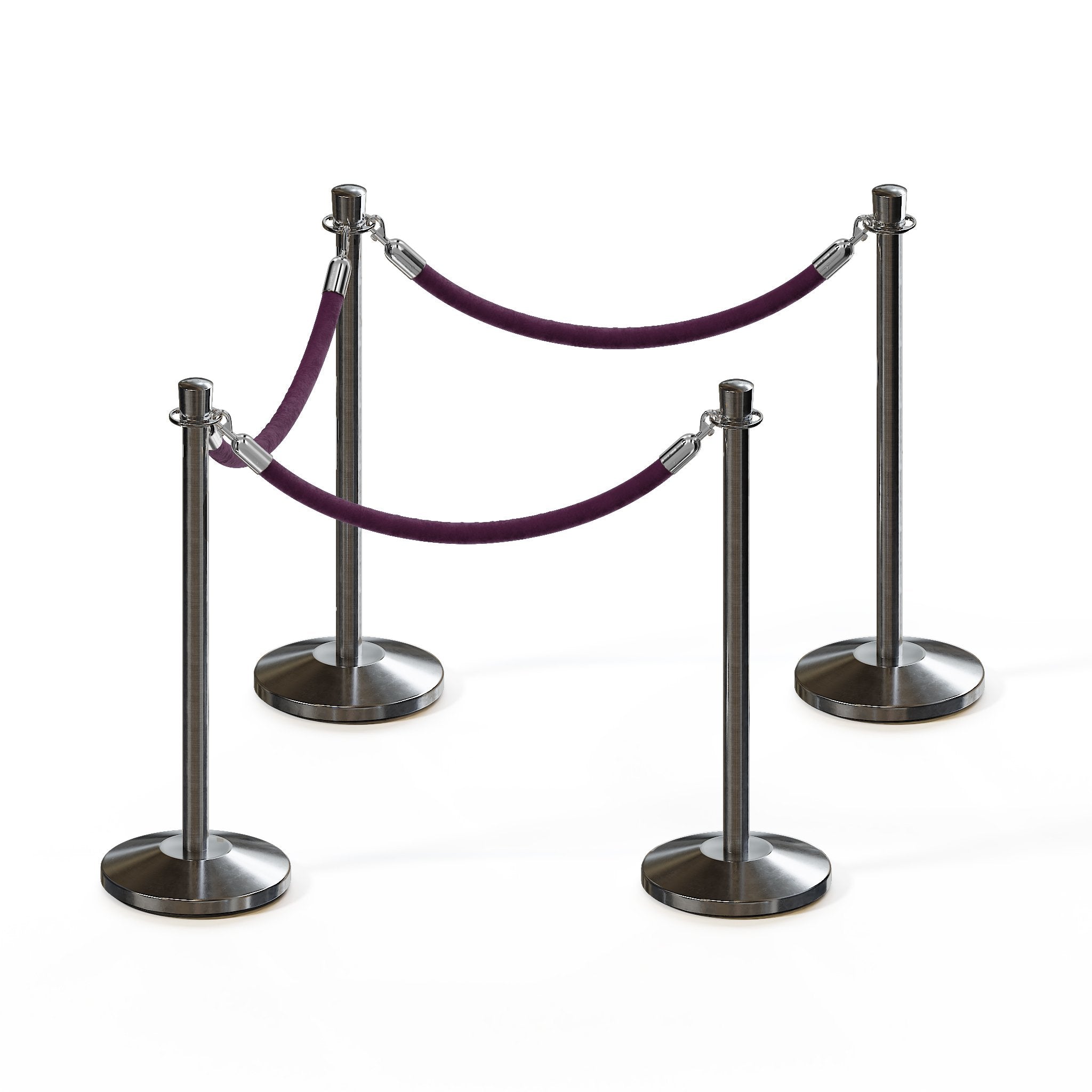 Crown Top Post and Rope Stanchion Kit - Montour Line - Crowd Control Warehouse