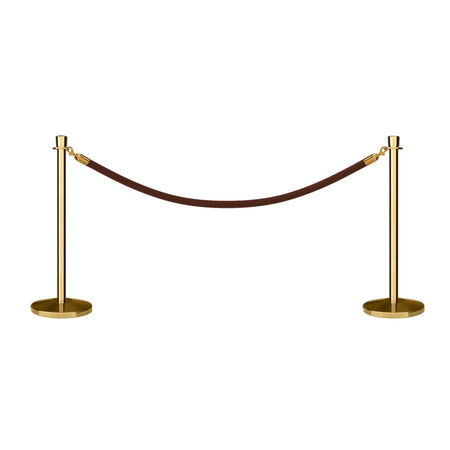 Crown Top Post and Rope Stanchion Kit - Montour Line - Crowd Control Warehouse