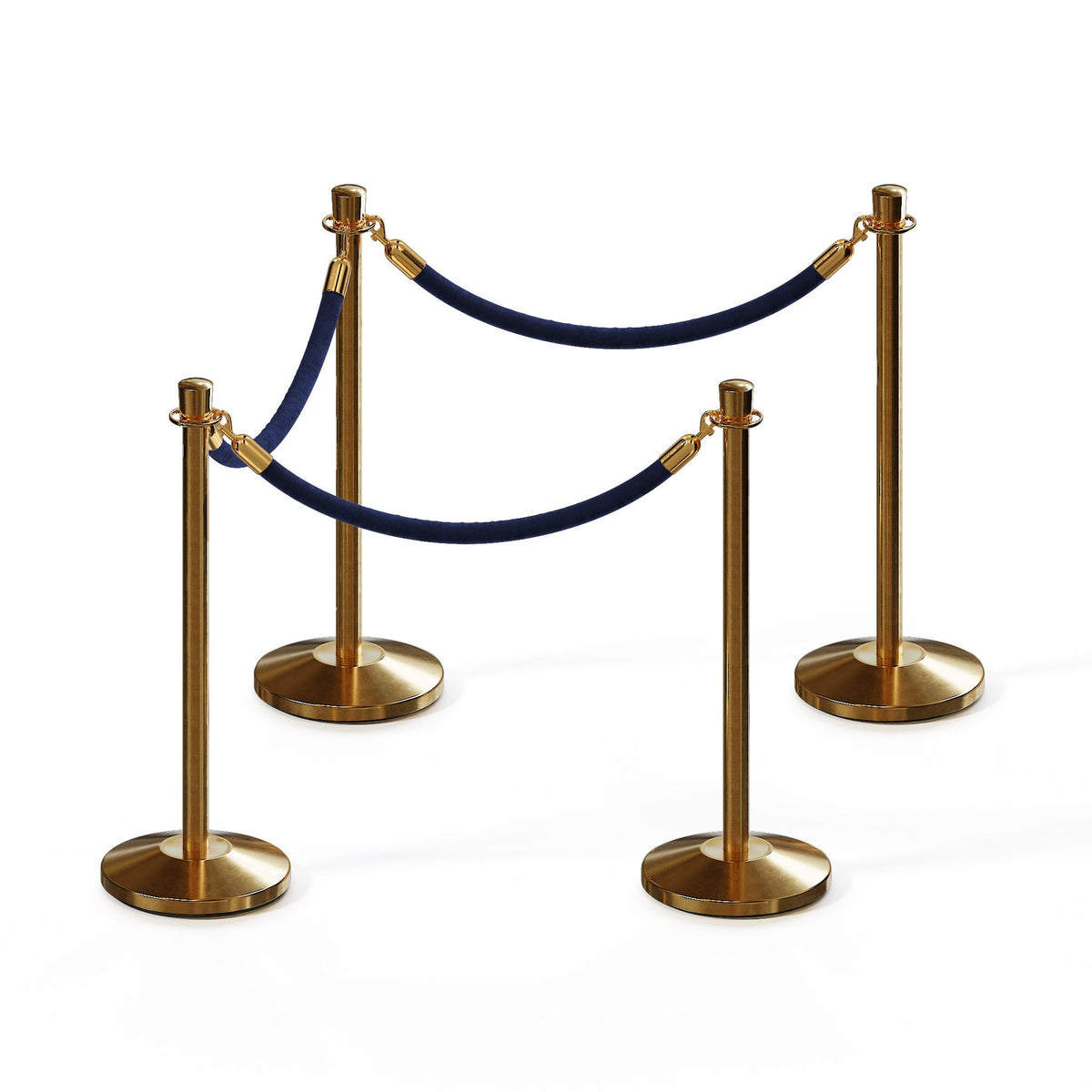 Crown Top Post and Rope Stanchion Kit - Montour Line - Crowd Control Warehouse