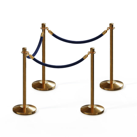 Crown Top Post and Rope Stanchion Kit - Montour Line - Crowd Control Warehouse